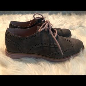 Cole Haan Lunargrand Wingtips Boots Gray Size 5.5B